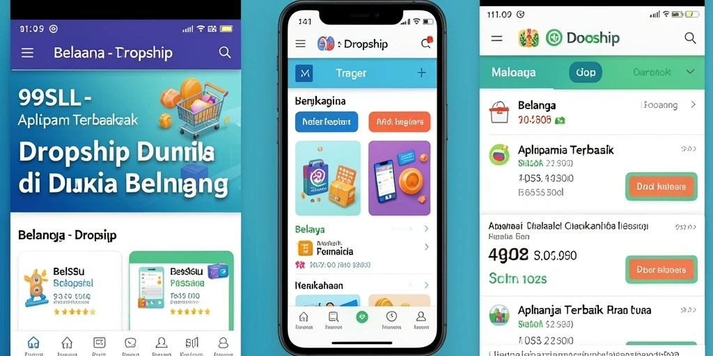 Tampilan antarmuka aplikasi 99SLL untuk pengelolaan Dropship yang efisien.