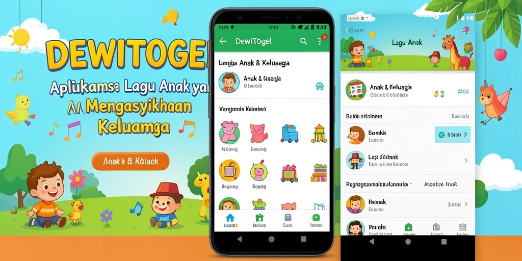 Antarmuka DEWITOGEL dengan berbagai fungsi Lagu Anak yang menarik.