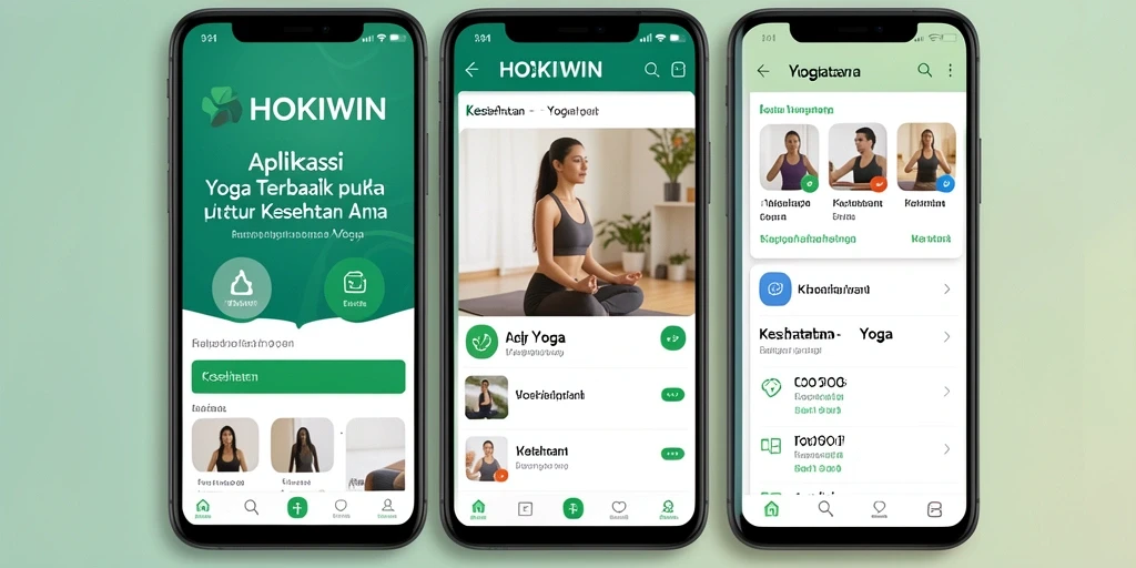 Antarmuka HOKIWIN yang menarik untuk latihan Yoga.