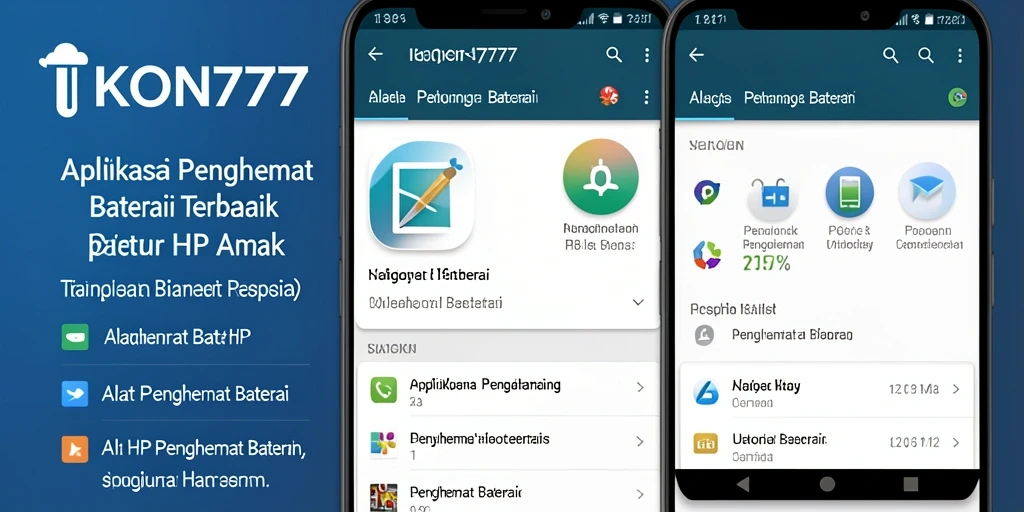 Tampilan aplikasi IKON777 yang sederhana dan fungsional untuk penghematan baterai.