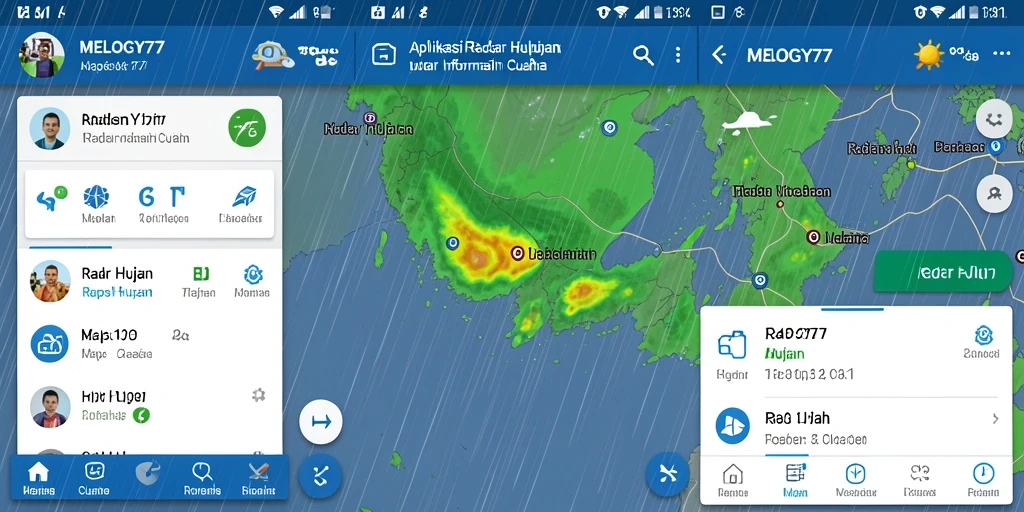 Antarmuka MELODY77 yang menampilkan data radar hujan terkini.