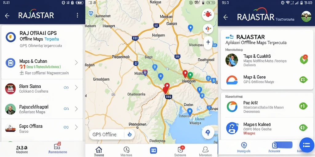 Antarmuka RAJASTAR yang mengedepankan navigasi GPS Offline Maps.