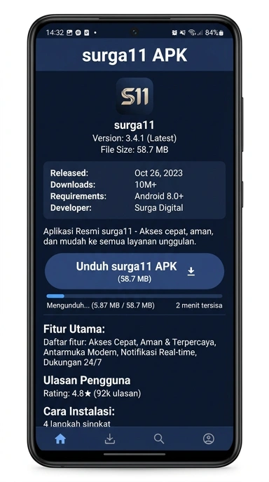 Tampilan halaman APK surga11