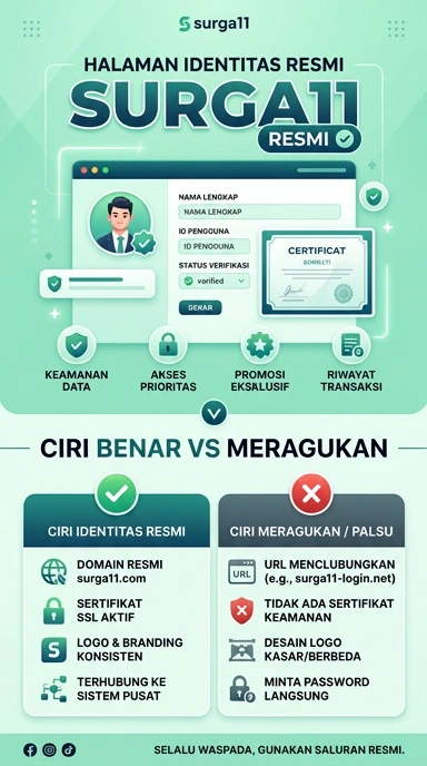 Tampilan kanal resmi surga11